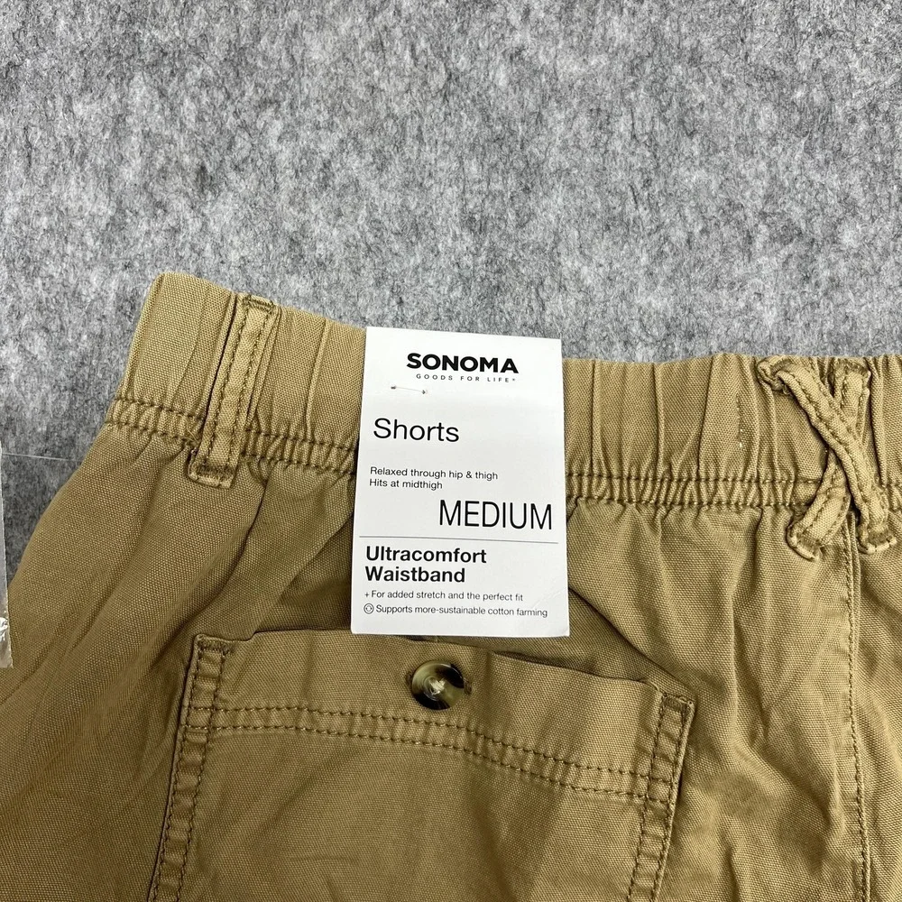 Sonoma Shorts Womens M Beige Utility Drawstring Twill Casual Goods For Life - Picture 10 of 16